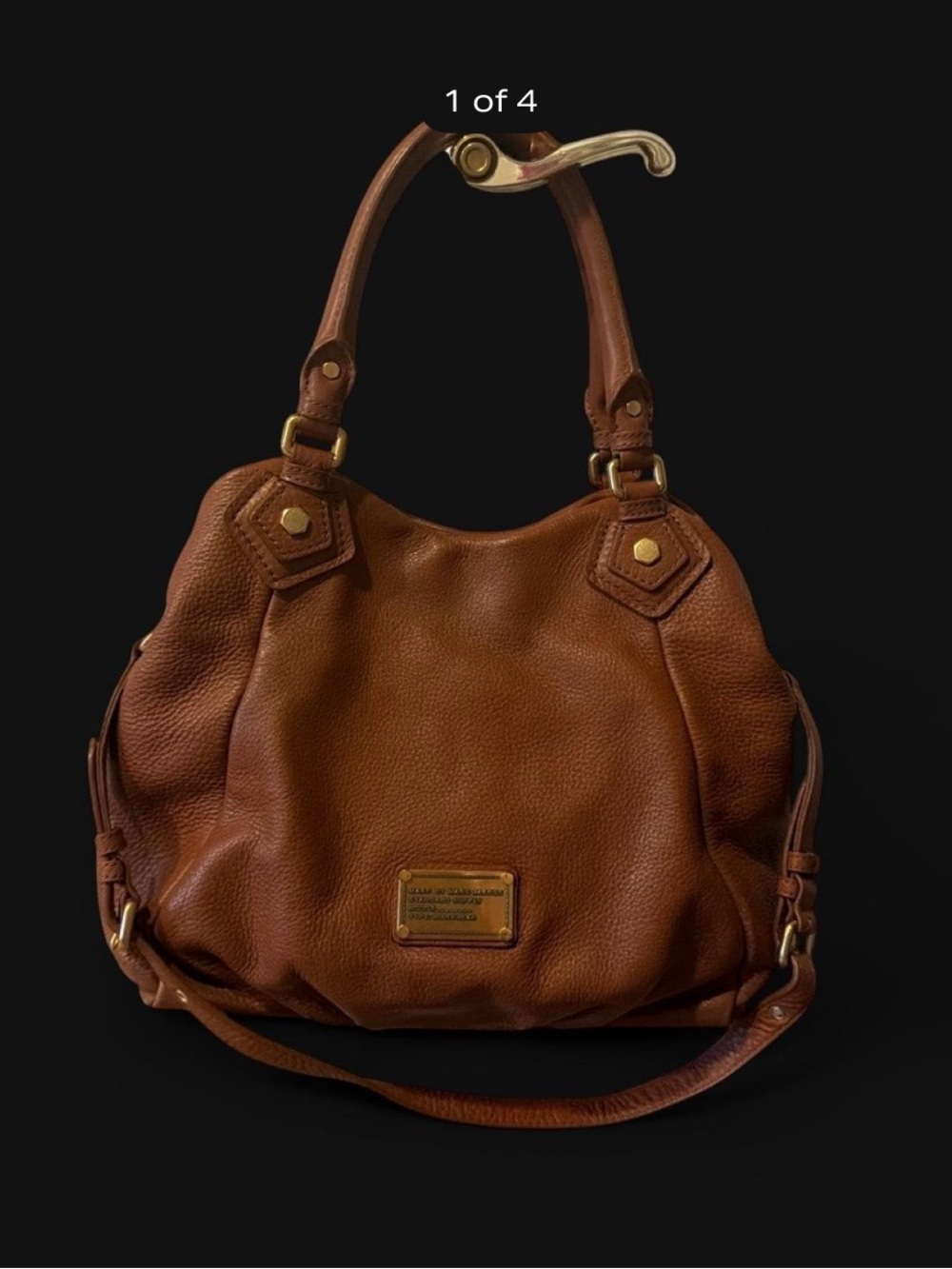 Marc by Marc Jacobs Brown Pebbled Leather Hobo Bag